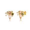 S925 Silver Fashion Ol Geometric Earrings With Flower Pattern And 18K Gold Electroplating