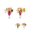 S925 Silver Fashion Ol Geometric Earrings With Flower Pattern And 18K Gold Electroplating