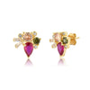 S925 Silver Fashion Ol Geometric Earrings With Flower Pattern And 18K Gold Electroplating