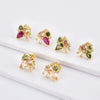 S925 Silver Fashion Ol Geometric Earrings With Flower Pattern And 18K Gold Electroplating