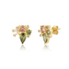 S925 Silver Fashion Ol Geometric Earrings With Flower Pattern And 18K Gold Electroplating