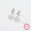 S925 Silver Fivepetal Flower Electroplated Women's Earrings