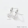 S925 Silver Fivepetal Flower Electroplated Women's Earrings