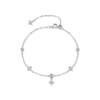 S925 Silver Four Leaf Clover Flower Style Diamond Women's Bracelet