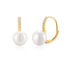 S925 Silver Freshwater Pearl Geometric Earrings Set With Pearls