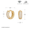 S925 Silver Geometric Diamondencrusted Electroplated Women's Earrings