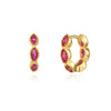 S925 Silver Geometric Horse Eye Multicolor Diamond Earring Ring Ear Buckle Light Luxury Wave Earrings