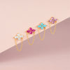 S925 Silver Geometric Tassel Marquise Stud Earrings With Zirconia