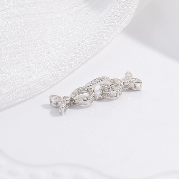 S925 Silver Gold Plated Pearl Horseshoe Buckle Handmade Diy Bracelet Necklace Removable Connecting Buckle