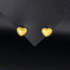 S Silver Heart Shape Ear Stud Earrings Electroplated Light Luxury Minimalist All Match Sleeping Stud Earrings