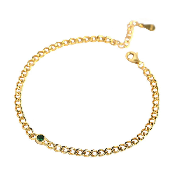 S925 Silver Heavy Metal Tank Chain Allmatch Bracelet With Geometric Style