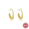 S925 Silver Mini Pearl Cshaped Earrings With Inlaid Zircon Simple And Versatile Chain Niche Design