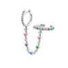 S925 Silver Needle Double Hoop Ear Clips With Diamond For Women Copper Geometric Gold Inlaid Earrings