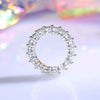 S925 Silver Pigeon Ring Women's Geometric Zircon Ring