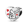 S925 Silver Plated Diy Bracelet And Necklace With Colorful Love Fixed Clip Beads And Dripping Oil Design