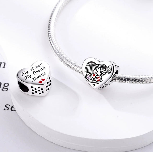 S925 Silver Plated Diy Bracelet And Necklace With Colorful Love Fixed Clip Beads And Dripping Oil Design