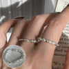 S925 Silver Plated Wide Brimmed Retro Fashion Heavy Industry Geometric Wave Open Finger Ring For Women Copper Material With Electroplating