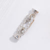 S925 Silver Square Buckle Zirconia Fashion Connection Buckle For Bracelet Necklace