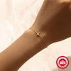 S925 Silver Women's Star Heart Shape Simple Slim Bracelet Electroplated Jewelry