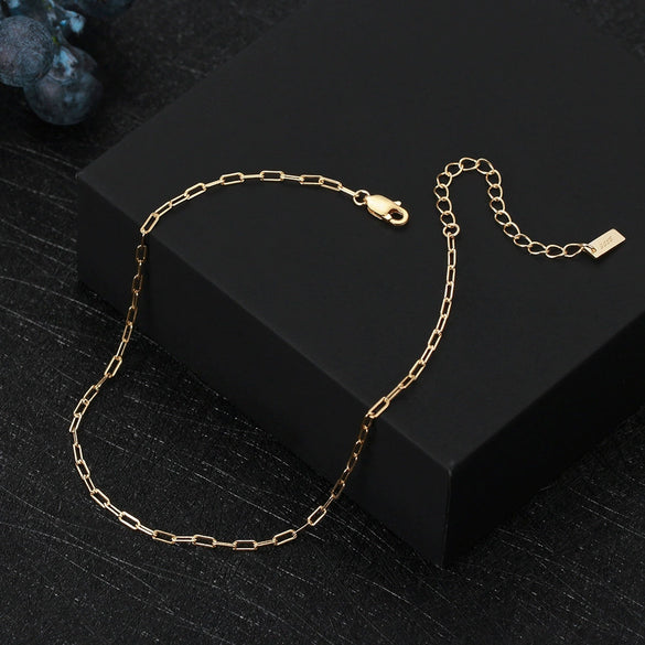 S925 Sterling Silver Adjustable Cross Chain Women's Anklet