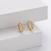 S925 Sterling Silver Allmatch Wave Ushape Electroplated Women's Earrings