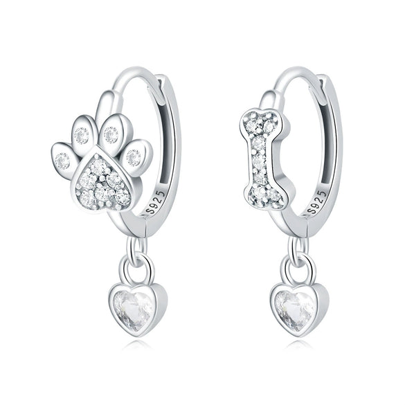 S925 Sterling Silver Animal Zodiac Earrings With Electroplating