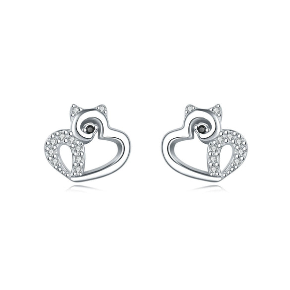 S925 Sterling Silver Animal Zodiac Earrings With Electroplating