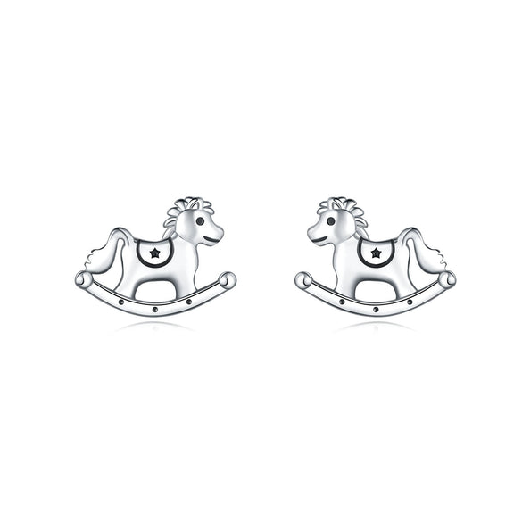 S925 Sterling Silver Animal Zodiac Earrings With Electroplating