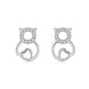 S925 Sterling Silver Animal Zodiac Earrings With Electroplating
