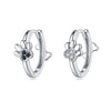 S925 Sterling Silver Animal Zodiac Earrings With Electroplating