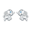 S925 Sterling Silver Animal Zodiac Earrings With Electroplating