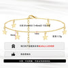 S925 Sterling Silver Anklet Geometric Style Fivepointed Stars