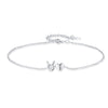 S925 Sterling Silver Anklet With Star Shape And Constellation Pattern Electroplated Jewelry