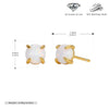S925 Sterling Silver Australian Gemstone Women's Mini Cute Artistic Fresh Colorful Simple Allmatch Ushape Earrings With Electroplating