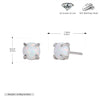 S925 Sterling Silver Australian Gemstone Women's Mini Cute Artistic Fresh Colorful Simple Allmatch Ushape Earrings With Electroplating