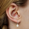 S925 Sterling Silver Baroque Pearl Earrings With Diamond Ear Buckle Electroplated Geometric Style