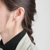 S925 Sterling Silver Bean Heart Drop Earrings Electroplated Light Luxury Simple Style Jewelry For Women