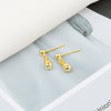 S925 Sterling Silver Bean Heart Drop Earrings Electroplated Light Luxury Simple Style Jewelry For Women
