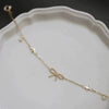 S925 Sterling Silver Bow And Flower Patterned Bracelet For Women 14K Gold Plated