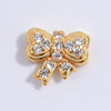 S925 Sterling Silver Bow Beaded Zirconia Jewelry Accessories For Bracelet And Necklace