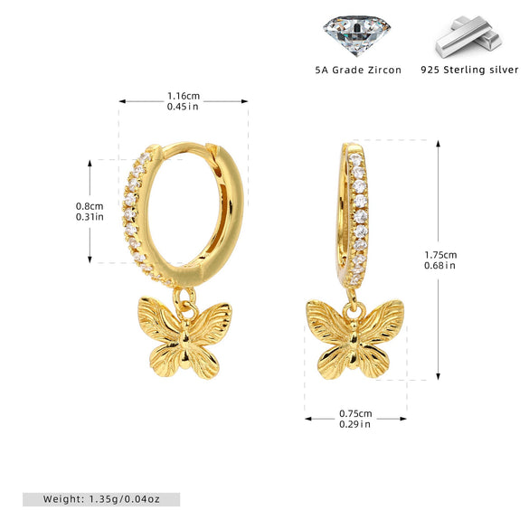 S925 Sterling Silver Bow Earrings Casual Allmatch Style