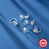 S925 Sterling Silver Bow Element Creative Rotary Decompression Opening Adjustable Ring With Geometric Pattern And Real Gold Plating