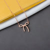 S925 Sterling Silver Bow Pendant Necklace With Mixed Gem Accent Cross Chain Electroplated Clavicle Chain For Women