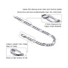 S925 Sterling Silver Bracelet Figaro Hiphop Geometric Electroplated For Men And Women