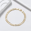 S925 Sterling Silver Bracelet Figaro Hiphop Geometric Electroplated For Men And Women