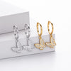S925 Sterling Silver Butterfly And Bow Earrings For Women Light Luxury Style