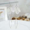 S925 Sterling Silver Butterfly And Bow Tassel Earrings For Women Elegant Light Luxury Floral Shell Drop Earrings