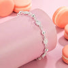 S990 Sterling Silver Butterfly And Peach Blossom Bracelet With Floral Design For Women Light Luxury Exquisite Crafted Jewelry