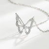 S925 Sterling Silver Butterfly Clavicle Necklace With Geometric Animal Style Pendant Fashion Jewelry