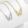 S925 Sterling Silver Butterfly Clavicle Necklace With Geometric Animal Style Pendant Fashion Jewelry